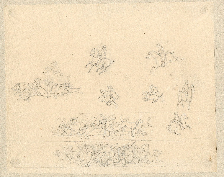 Scène de chasse ; Dessin d'orfèvrerie ; Album de dessins d'orfèvrerie