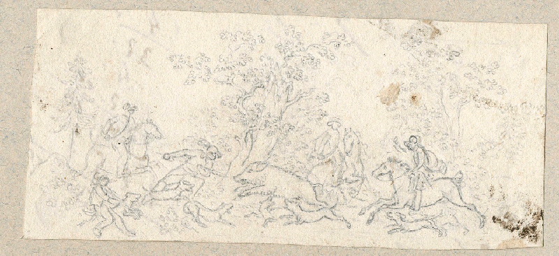 Scène de chasse ; Dessin d'orfèvrerie ; Album de dessins d'orfèvrerie