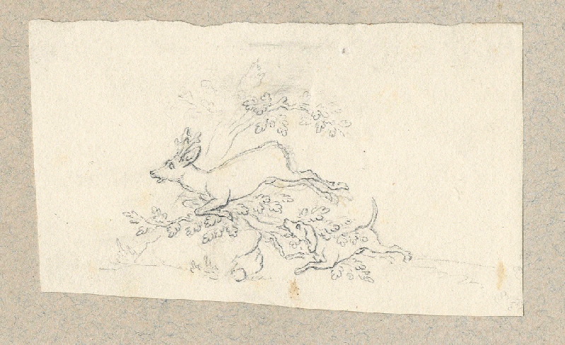 Cerf ; Dessin d'orfèvrerie ; Album de dessins d'orfèvrerie
