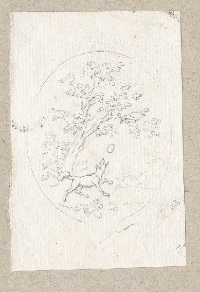 Le corbeau et le renard ; Dessin d'orfèvrerie ; Album de dessins d'orfèvrerie