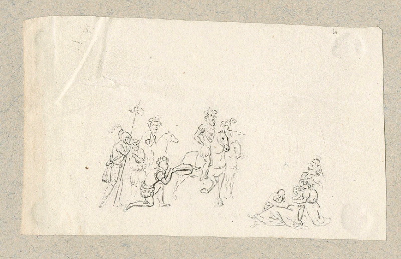 Cavalier ; Personnages ; Album de dessins d'orfèvrerie