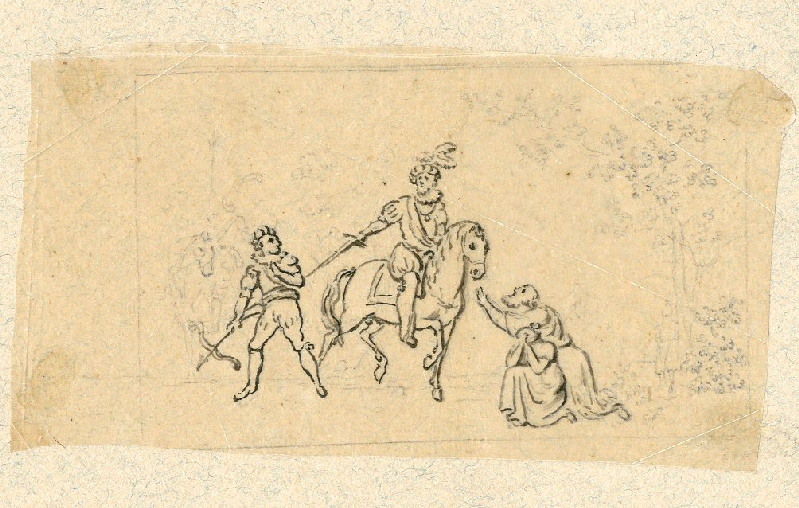 Cavalier ; Personnages ; Album de dessins d'orfèvrerie