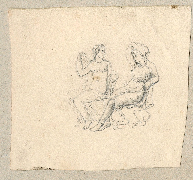 Personnages ; Dessin d'orfèvrerie