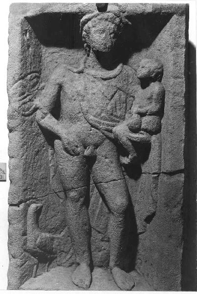 Stèle de Mercure portant Bacchus