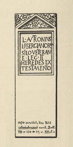 Monument funéraire de Lucius Autronius
