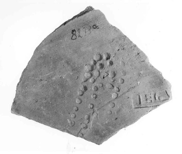 Tuile de type tegula avec empreinte