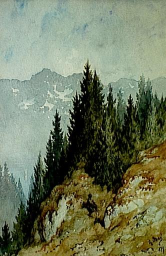 Paysage de montagne, Glion