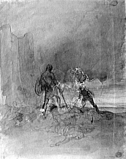 Etude pour 'Roland Furieux' de l'Arioste