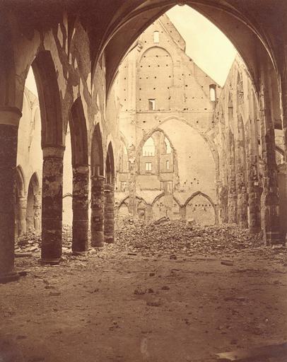 Strasbourg, bombardement de 1870, intérieur du Temple Neuf