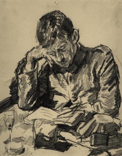 Portrait d'un homme lisant