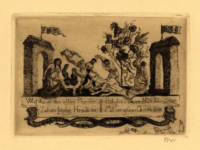 Neujahrskarte, Kleiderwechsel