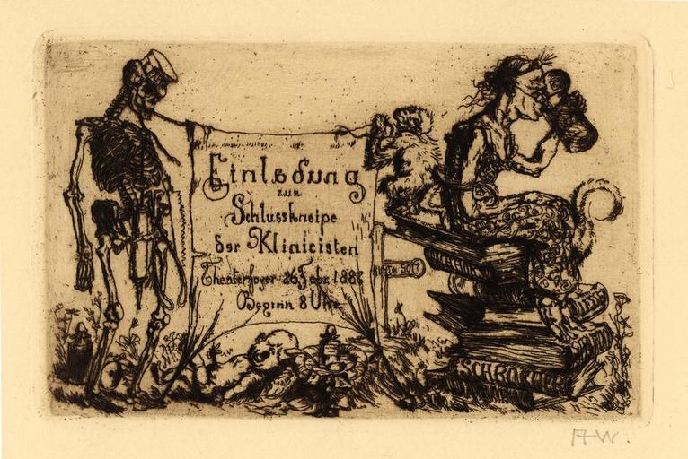 Einladung zur Schlusskneipe der Klinizisten