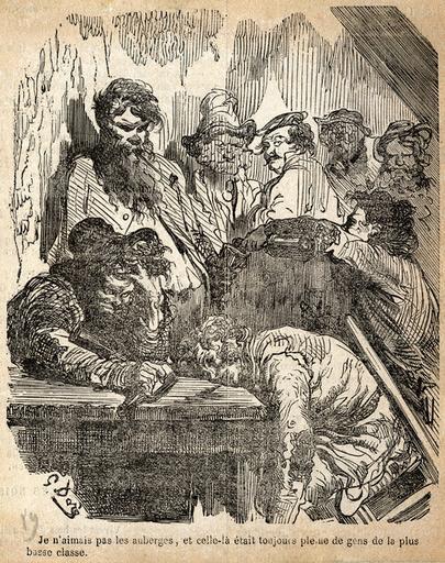 'Je n'aimais pas les auberges, et celle-là était toujours pleine de gens de la plus basse classe', p. 49