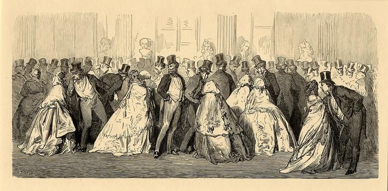 Le bal masqué à l'opéra#Minuit : aspect du boulevard des Italiens