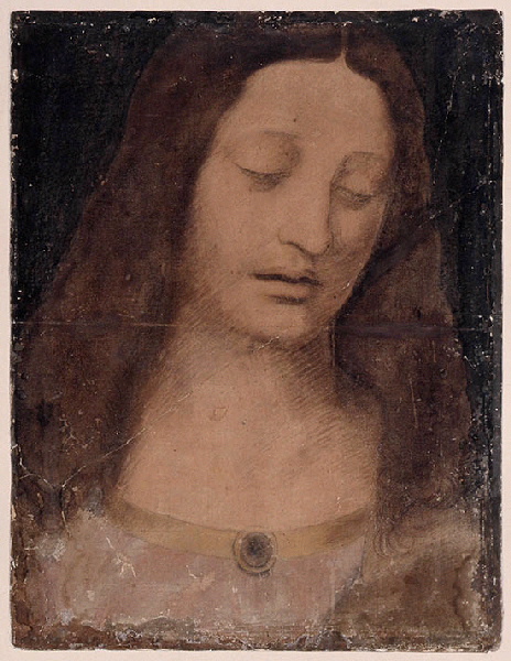 Le Christ et cinq Apôtres en buste (Jean, Pierre, Judas, Jacques le Mineur, André)
