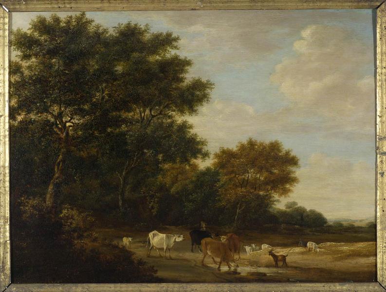 Paysage avec troupeau