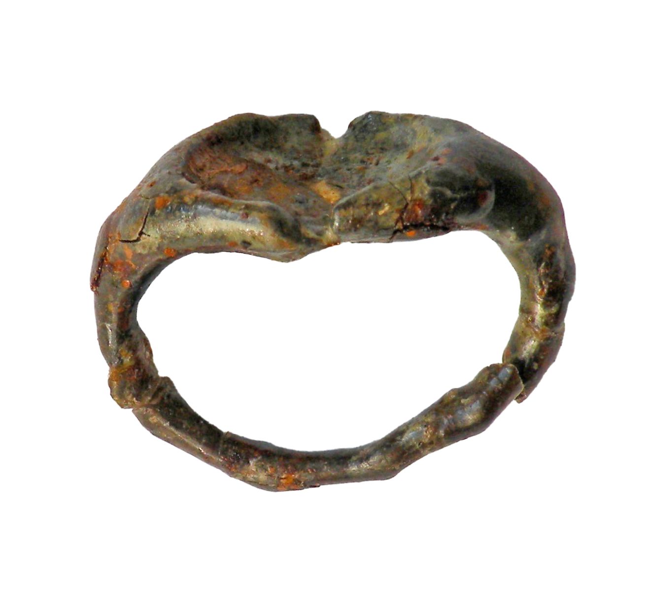 Bague à cabochon, en fer