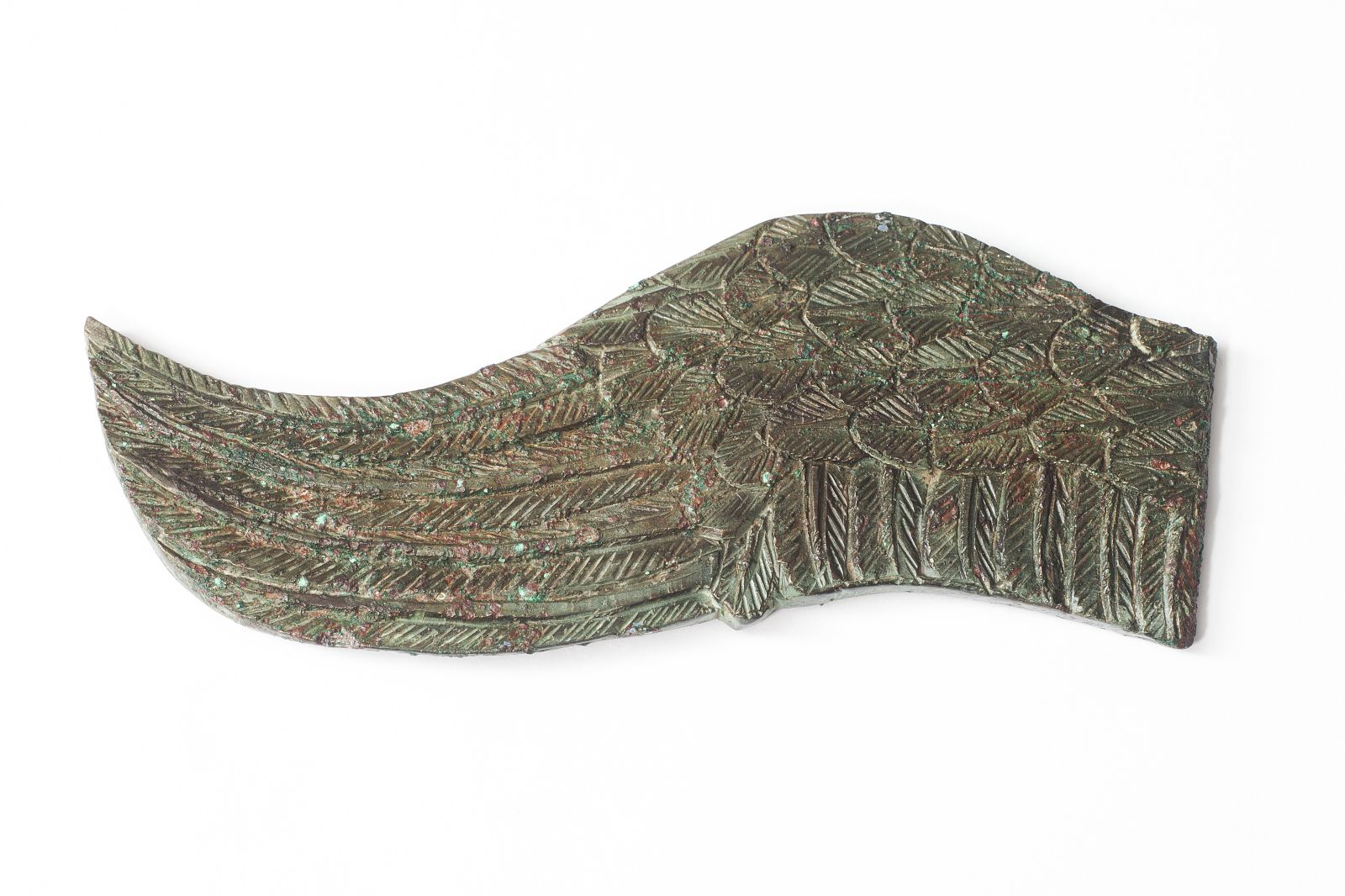 Applique de statue en bronze, en forme d'aile