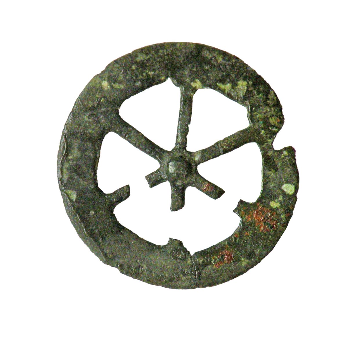 Pendentif en forme de rouelle solaire
