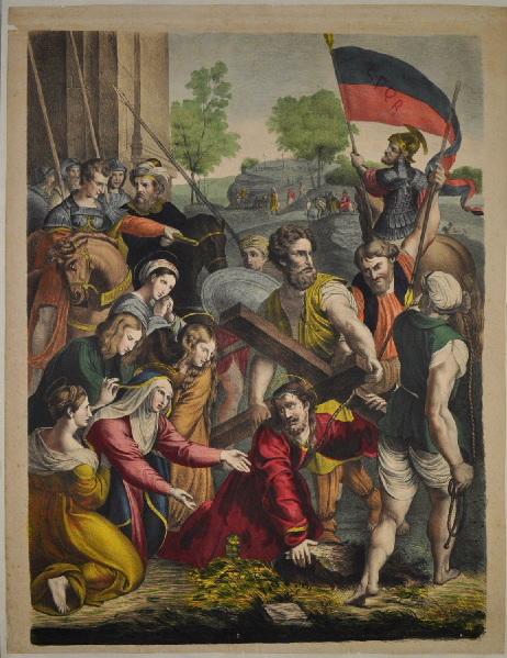 Le portement de croix, scène de la passion du Christ (Titre factice)