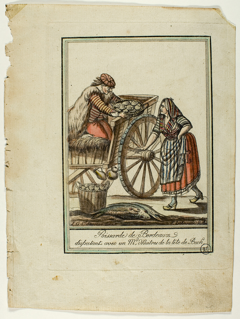 Poissarde de Bordeaux disputant avec un Md. d'huîtres de la tête de Buch