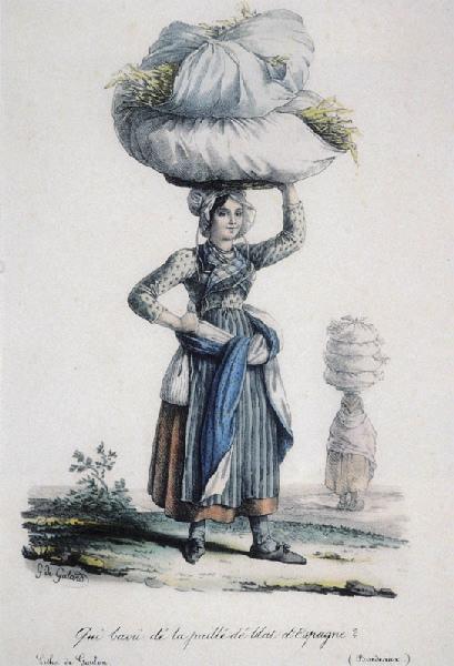 Marchande de paille de blé d'Espagne