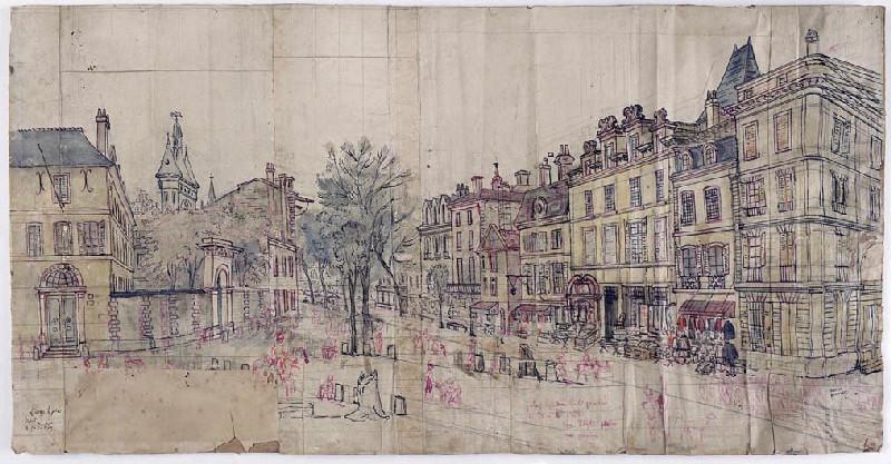 Bordeaux : vue de l'angle des Fossés et des fossés des tanneurs.