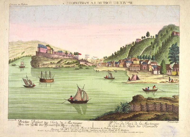 Deuxième vue du Fort de la Martinique/du côté de la Rade des Flamands prise à mi-côte du Morne de l'habitation de Mme Claverit