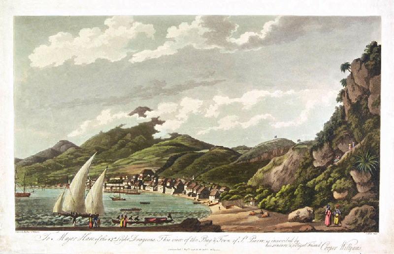 Vue de la ville et de la baie de St Pierre