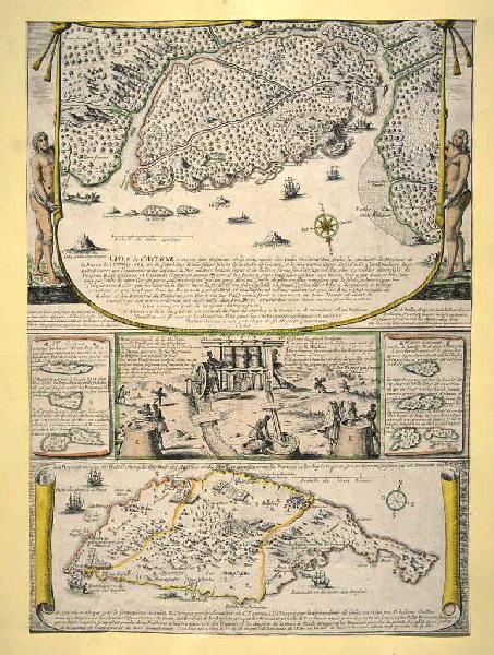 Carte de l'île de Cayenne et de l'île de Saint-Christophe