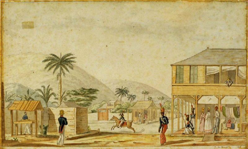 Vue d'une ville du sud d'Haiti