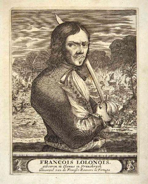 portrait de François Lolonois, Général des flibustiers français de l'île de la Tortue