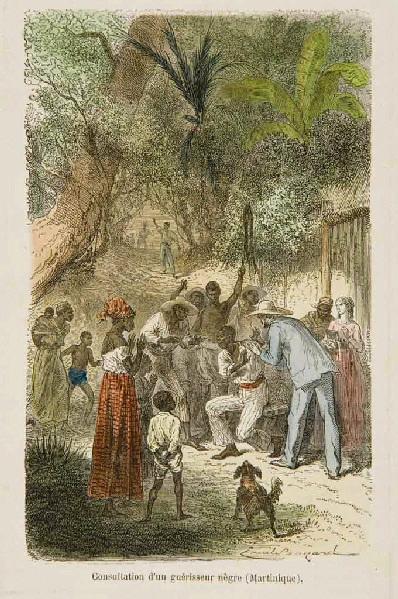 Consultation d'un nègre guérisseur, Martinique