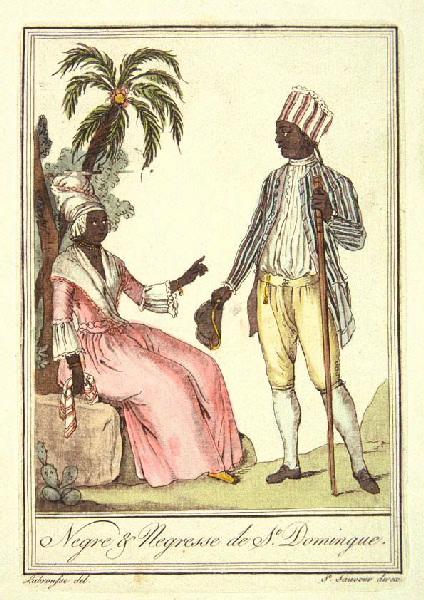 Nègre et Négresse de St Domingue ; Habitants des Antilles
