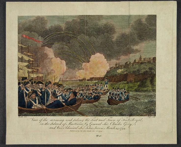 Prise de Fort-Royal de la Martinique par les Anglais le 24 Mars 1794