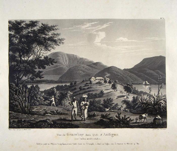 Vue de Gracebay dans l'Isle d'Antigoa aux Indes occidentales