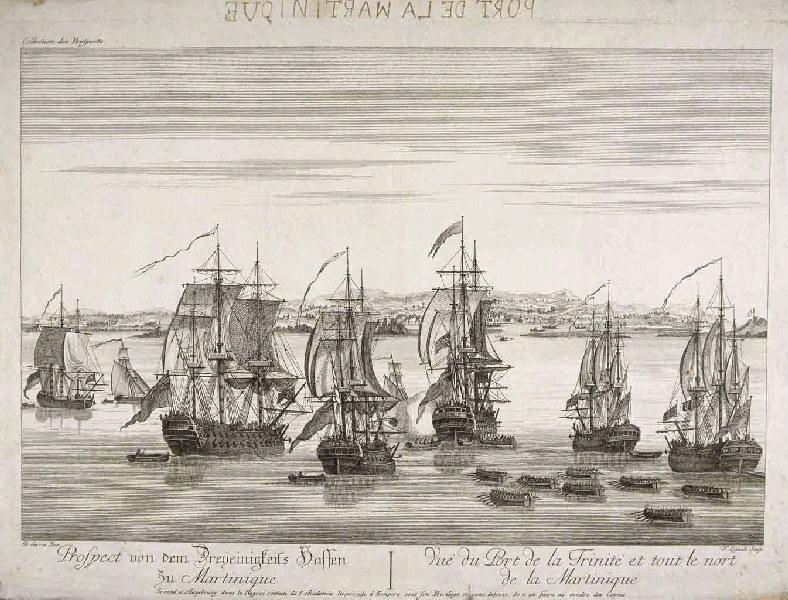 Vue du Port de la Trinité (Martinique)
