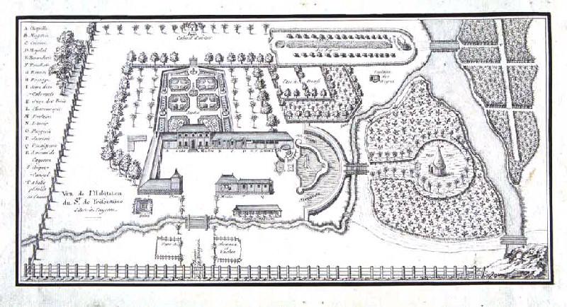 Vue de l'Habitation du Sr de Préfontaine Située à Cayenne