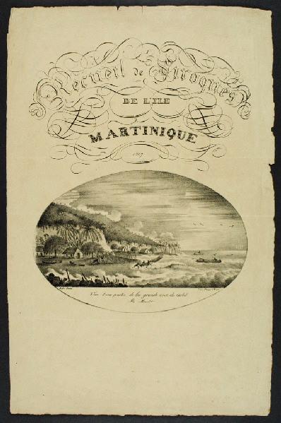 Vue d'une partie de la grande anse du Carbet, Ile Martinique