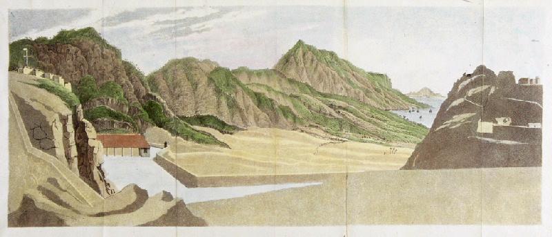 Vue d'un fort de l'île de Saint-Christophe