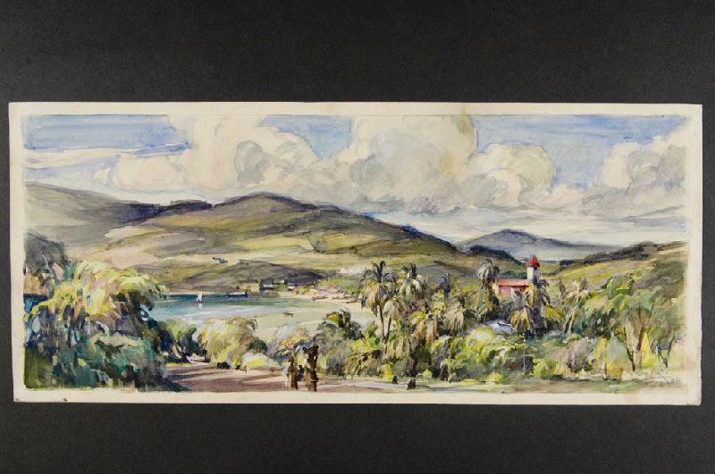 Vue de la baie de Deshaies, en Guadeloupe