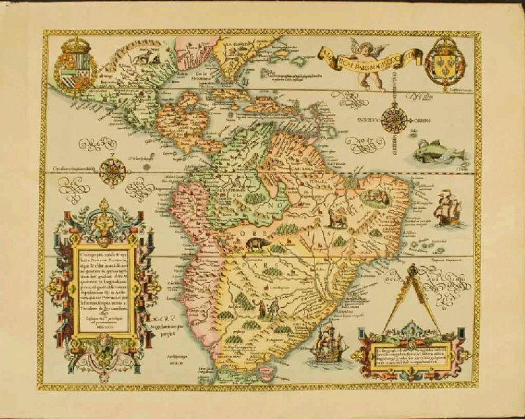 Carte de l'Amérique et de l'archipel des Antilles
