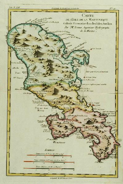 Carte de L'Isle de la Martinique - Colonie Françoise dans les Isles Antilles