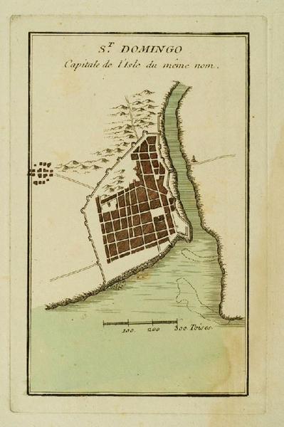 Plan de la ville de Saint-Domingue, capitale de l'île de Saint-Domingue
