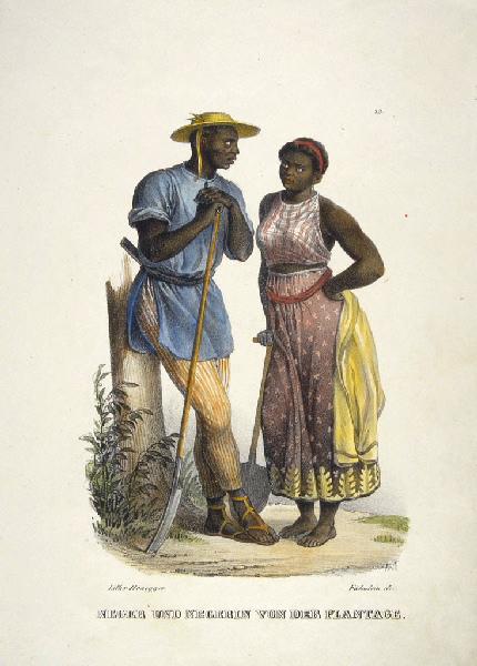 Neger und Negerin von der Plantage