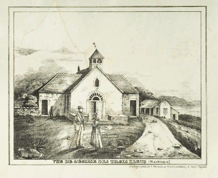 Vue de l'Eglise des Trois Ilets, Martinique