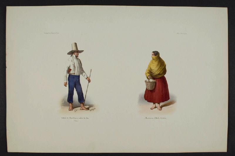 Indien de Chorillos en habits de fête, Marchande d'oeufs de Lima