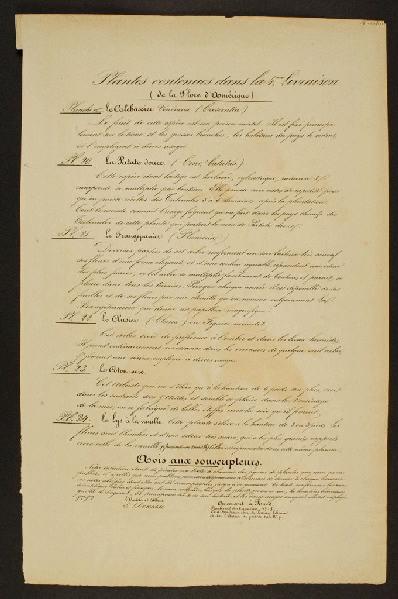 Plantes contenues dans la quatrième livraison