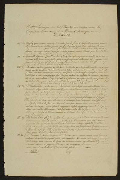 Notice historique sur les plantes contenues dans la Cinquième livraison de la Flore d'Amérique, 5ème cahier