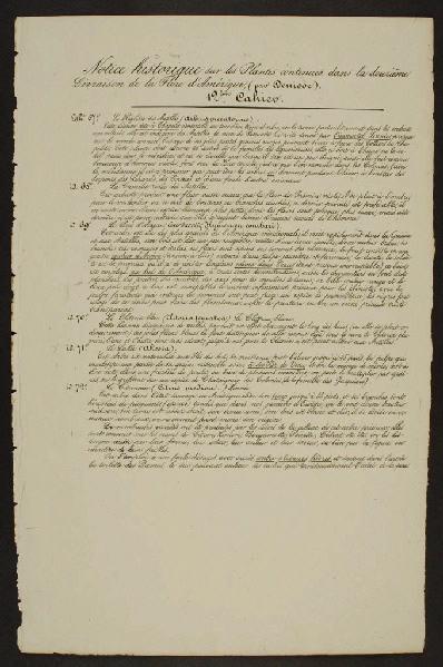 Notice historique sur les plantes contenues dans la douzième livraison, 12ème Cahier